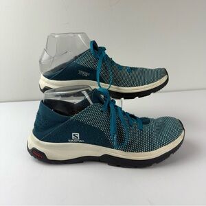 Salomon Womens 7 Tech Lite Water Shoes Icy Morn Teal/Aqua Lace Up Waterproof